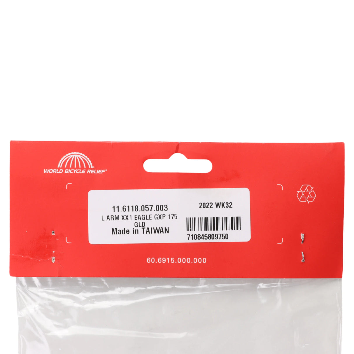 Braț pedalier stâng SRAM XX1 Eagle GXP 175 mm negru carbon auriu