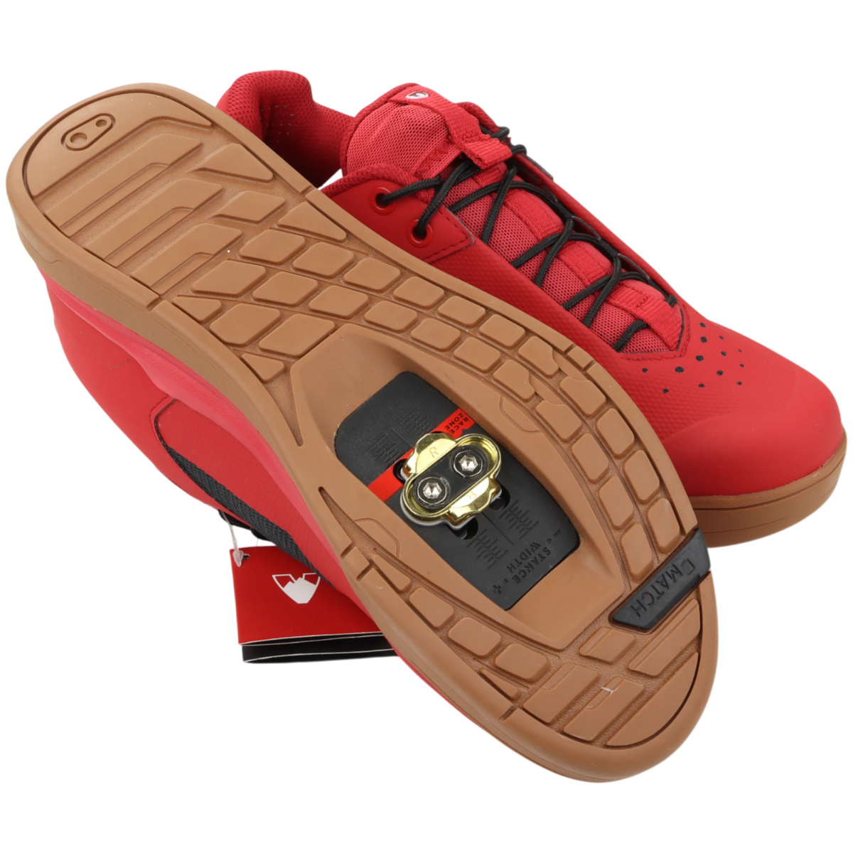 Crankbrothers Mallet Lace Fahrradschuhe Clip - In Rot/Schwarz Größe 37 - RAAAD.de