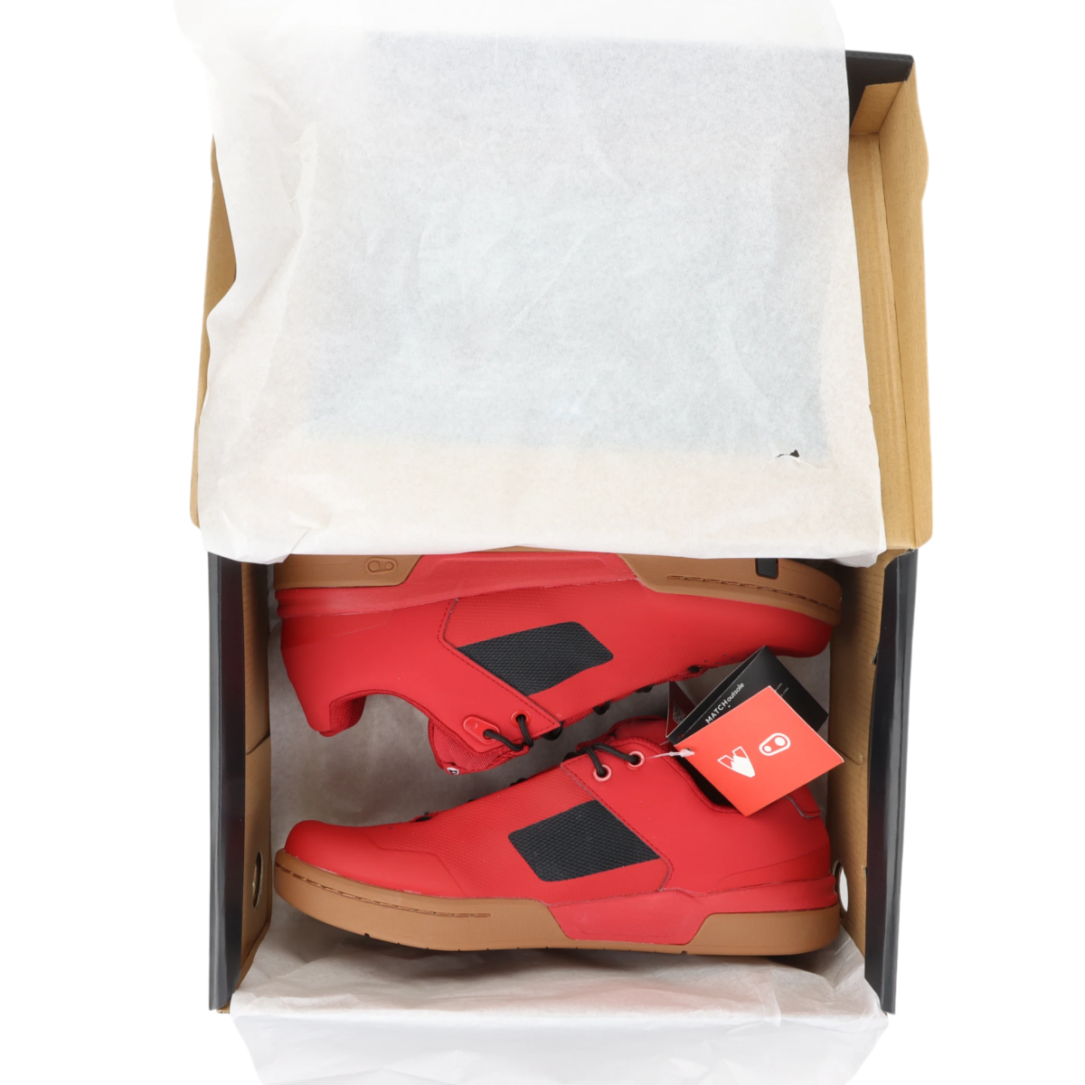 Crankbrothers Stamp Lace Fahrradschuhe Flatpedal Rot/Schwarz Größe 42 - RAAAD.de