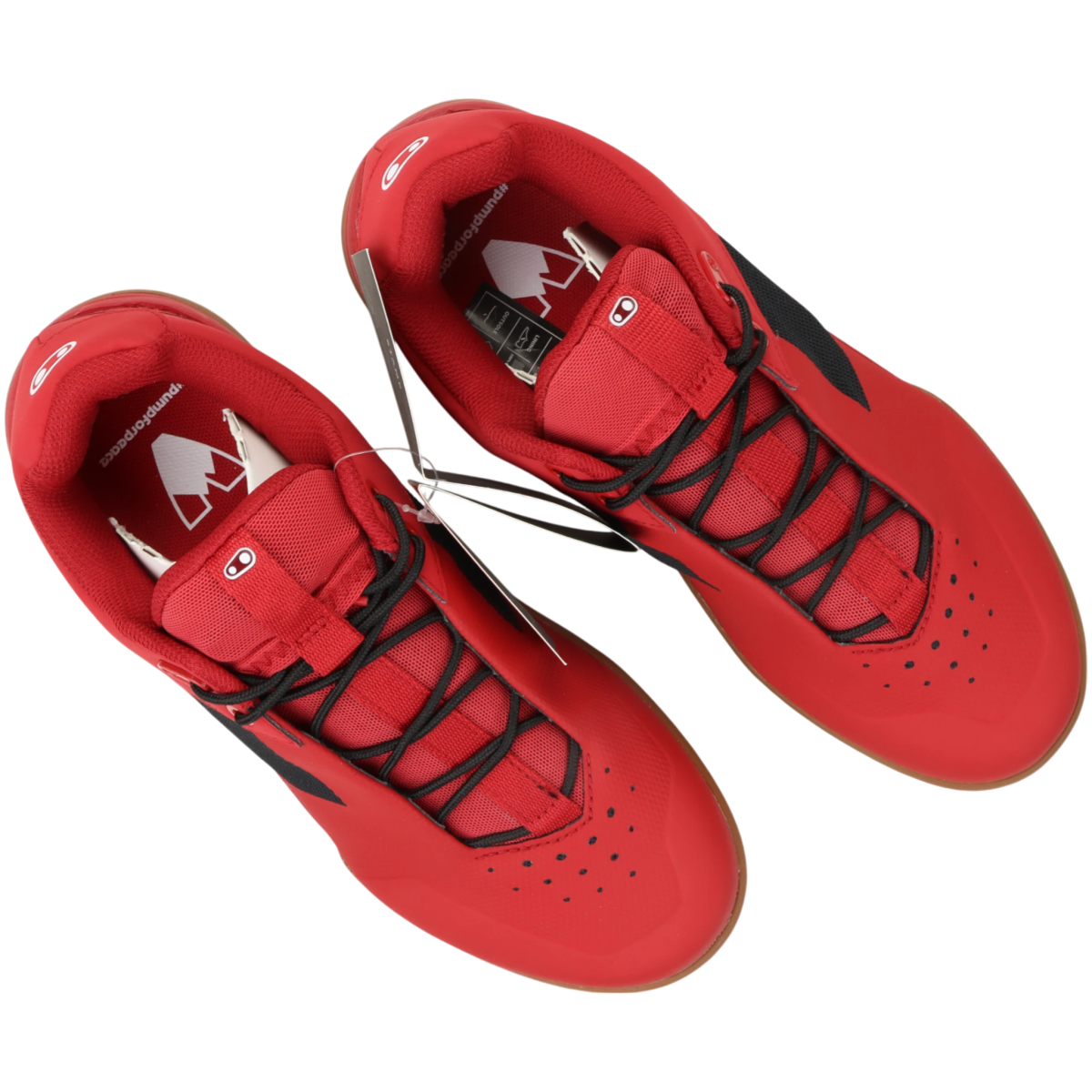 Crankbrothers Stamp Lace Fahrradschuhe Flatpedal Rot/Schwarz Größe 42 - RAAAD.de