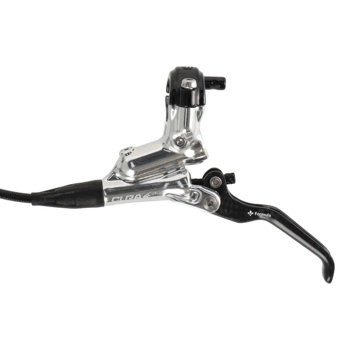 Formula Cura 4 Scheibenbremsen - Set | Carbon Bremshebel | vorne & hinten | 4 - Kolben | silber | inkl. Beläge | MTB / Enduro - RAAAD.de