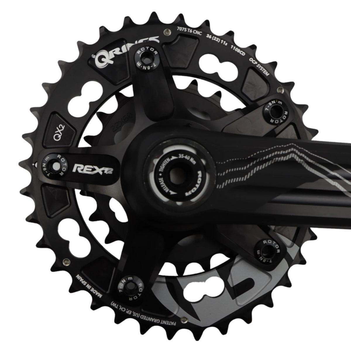 ROTOR INpower REX 1.2 Kurbel Powermeter 175 mm 36/22T Q-Rings (2x11-fach) - RAAAD.de