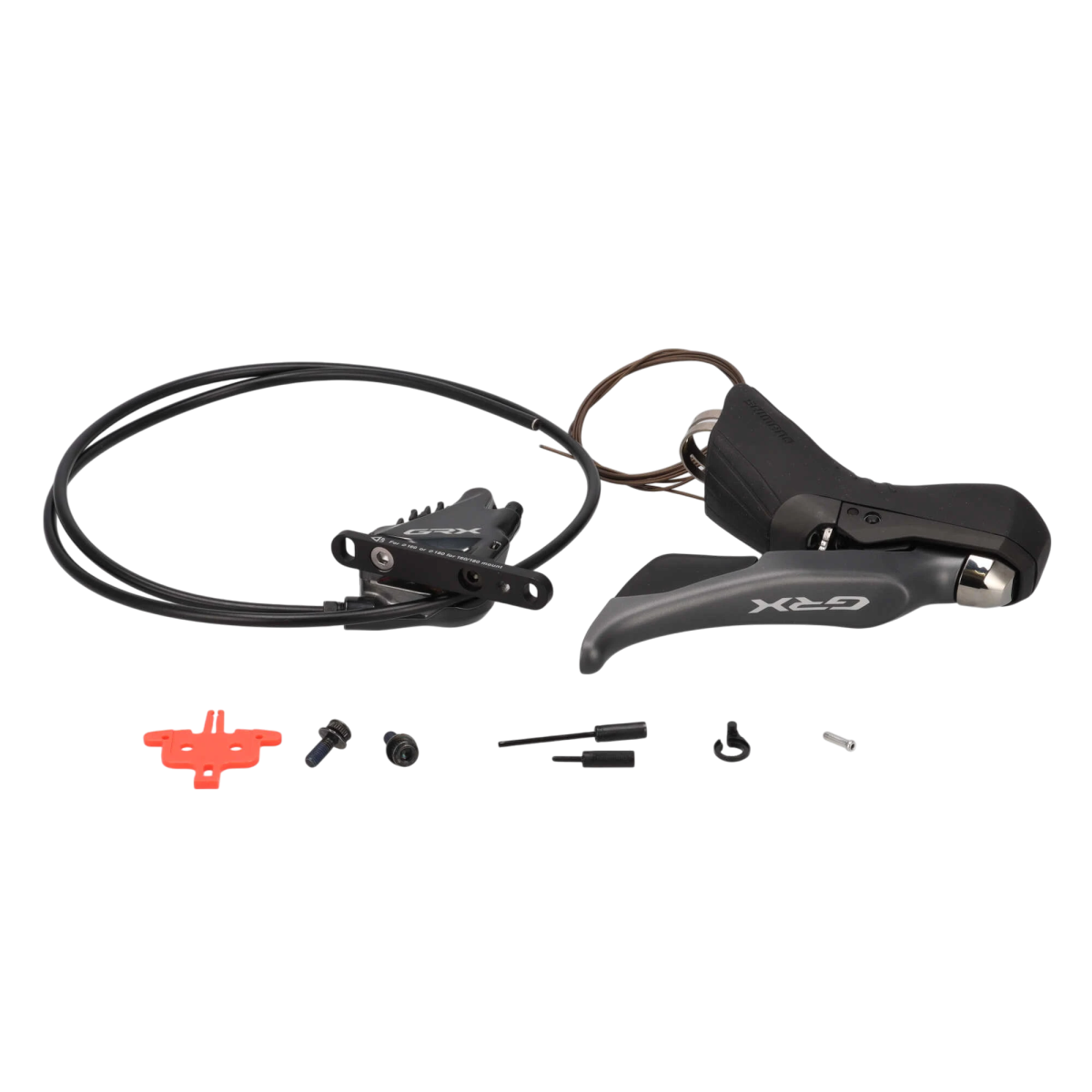 Shimano GRX ST - RX810 Schalthebel BR - RX810 Scheibenbremse Flatmount rechts hinten (11 - fach) mit Adapter - RAAAD.de