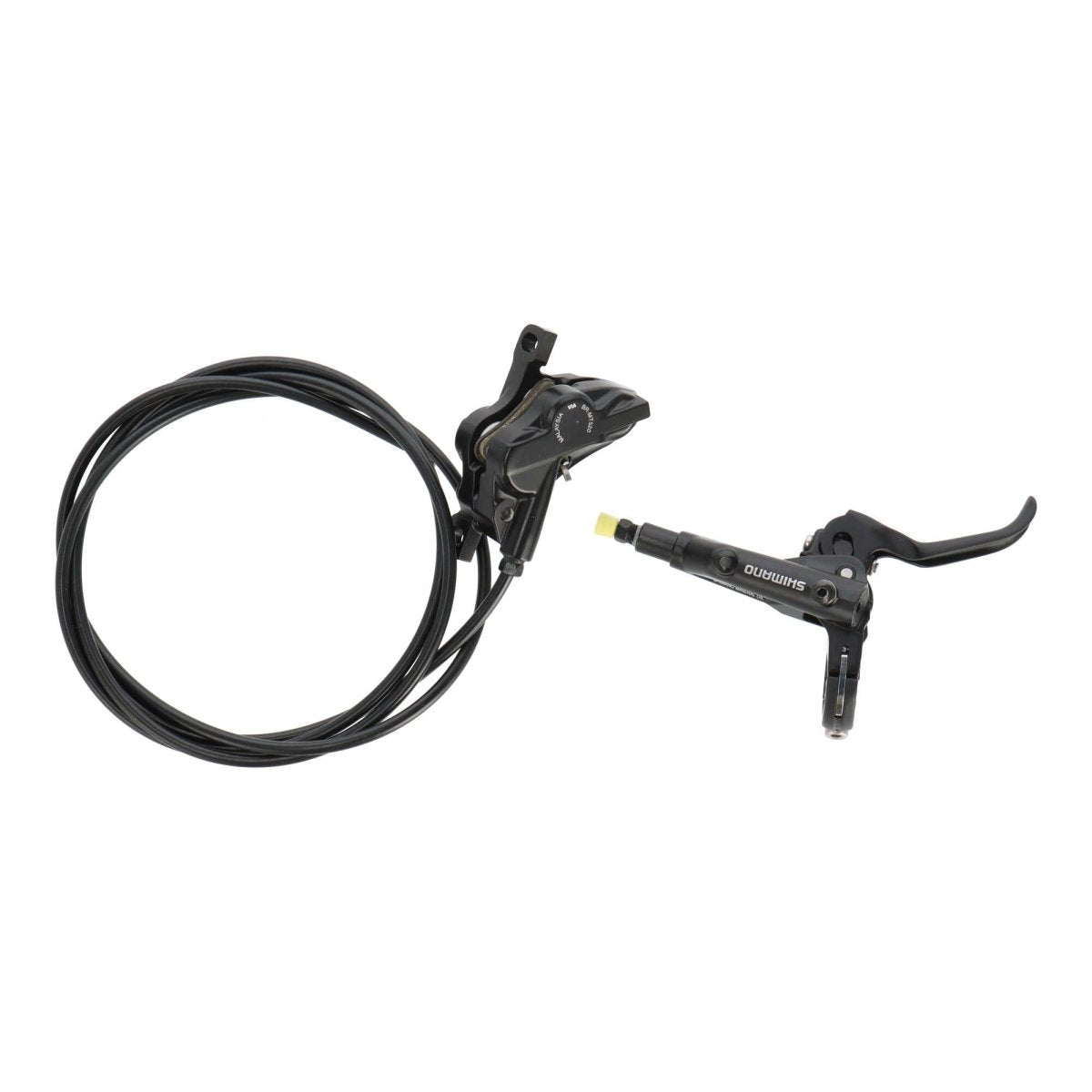 Shimano MT501 / MT520 Scheibenbremse hinten | 4 - Kolben | 1700 mm Leitung | Postmount | schwarz | MTB / E - MTB - RAAAD.de