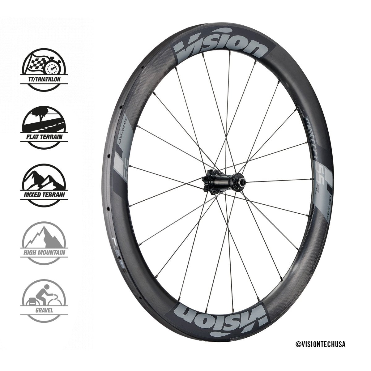 Vision Metron 55 SL Carbon Laufradsatz 28" | Disc | Tubular Schlauchreifen | 6 - Loch | Shimano HG - RAAAD.de