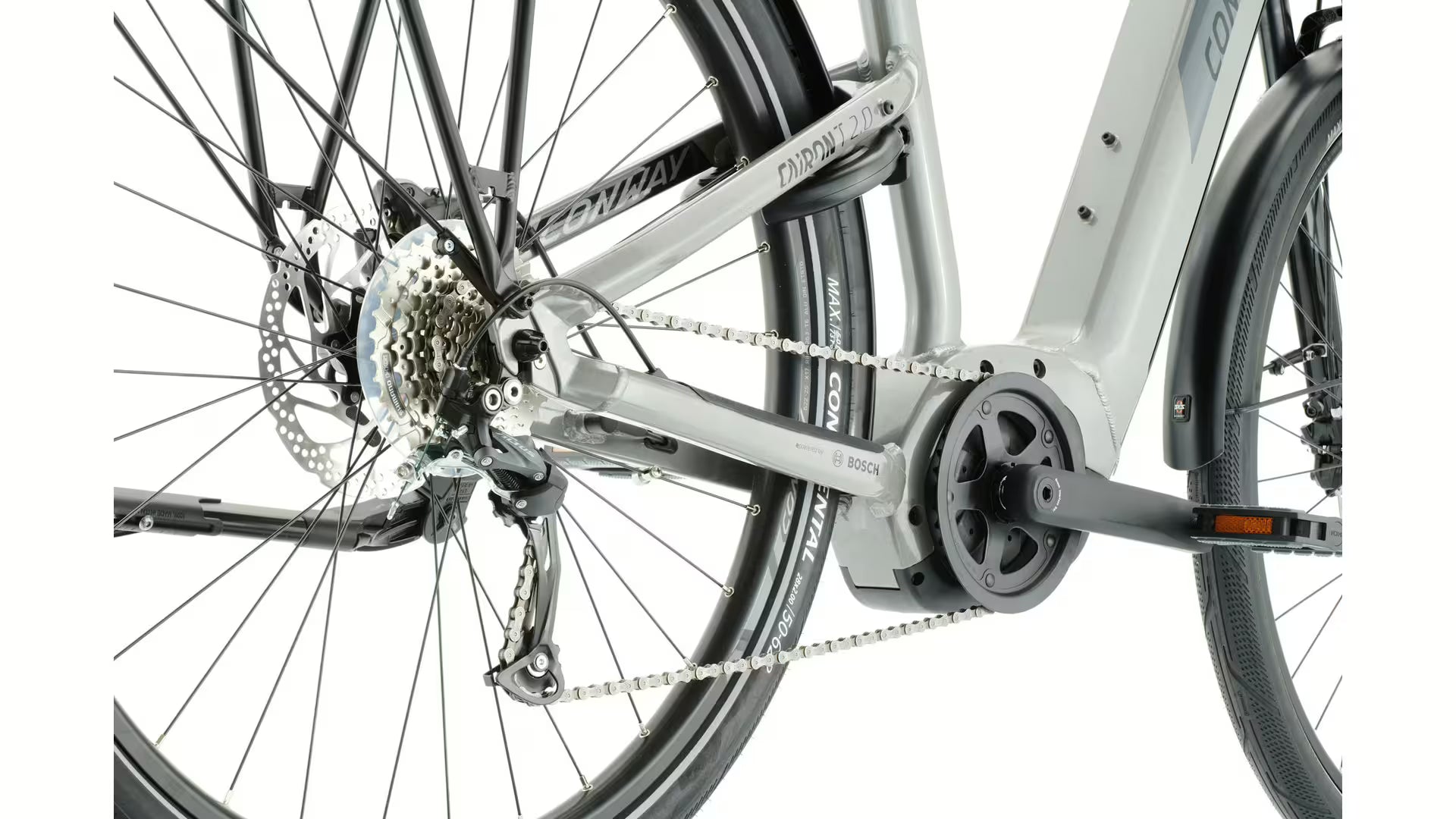 Conway Cairon T 2.0 Diamond 625 Wh | E-Bike Trekking Men's | Bosch Performance Gen.3 | Grey