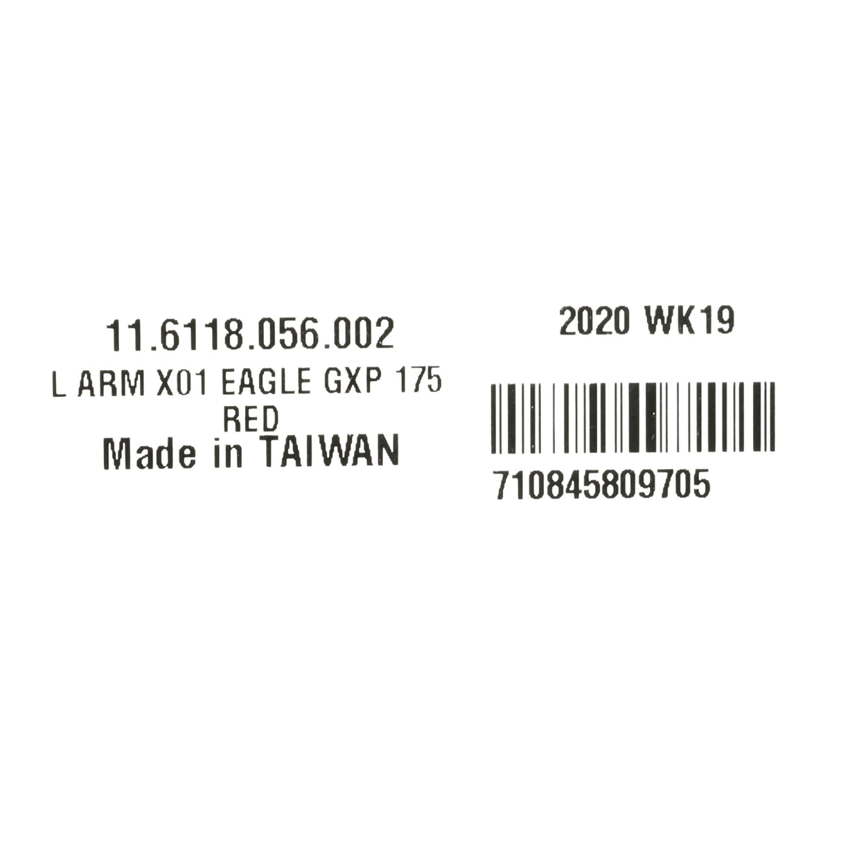 SRAM X01 Eagle braț pedalier stâng GXP 175 mm negru carbon roșu 2020