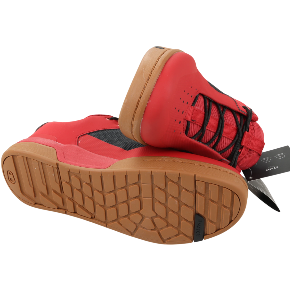 Crankbrothers Stamp Lace Fahrradschuhe Flatpedal Rot/Schwarz Größe 38 - RAAAD.de