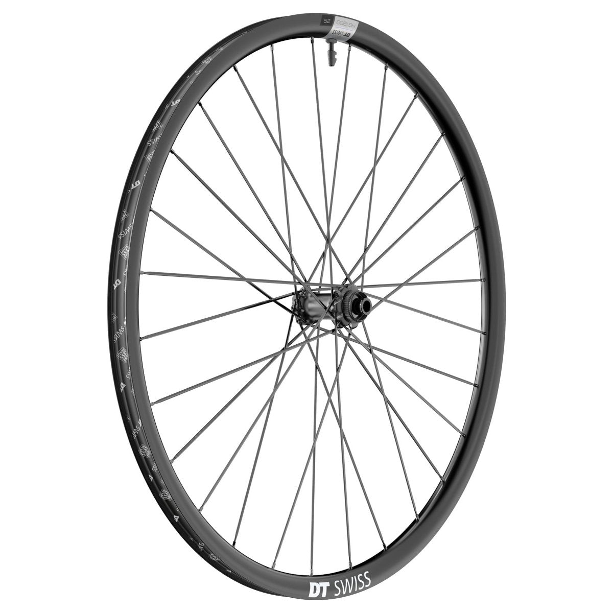 DT Swiss HG 1800 SPLINE 25 Vorderrad 28" | Disc Center Lock | 12x100 mm | Hybrid Gravel | Tubeless Ready - RAAAD.de