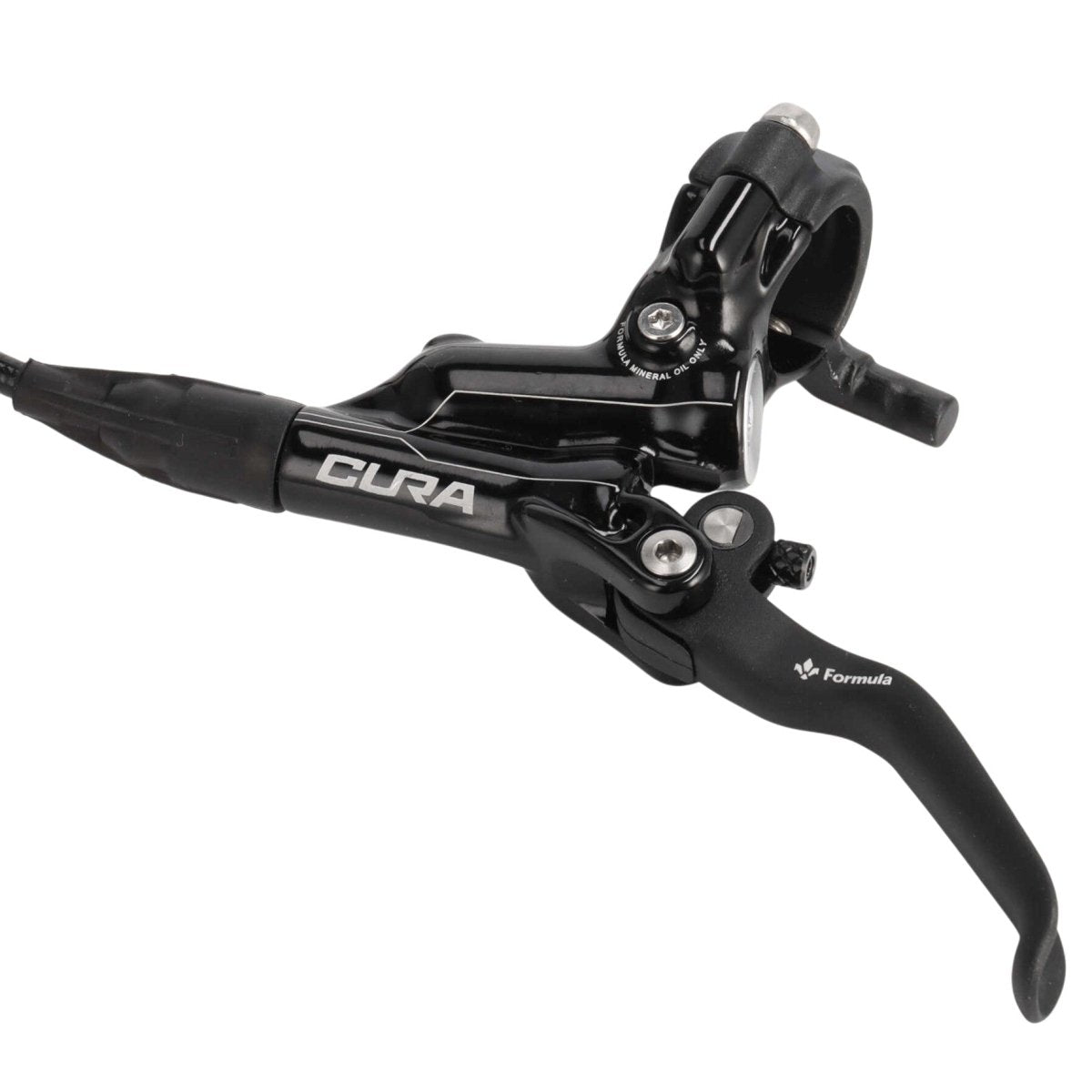 Formula Cura Scheibenbremse vorne | 2 - Kolben | 950 mm Leitung | schwarz glänzend | inkl. Adapter für 203 mm Bremsscheibe - RAAAD.de