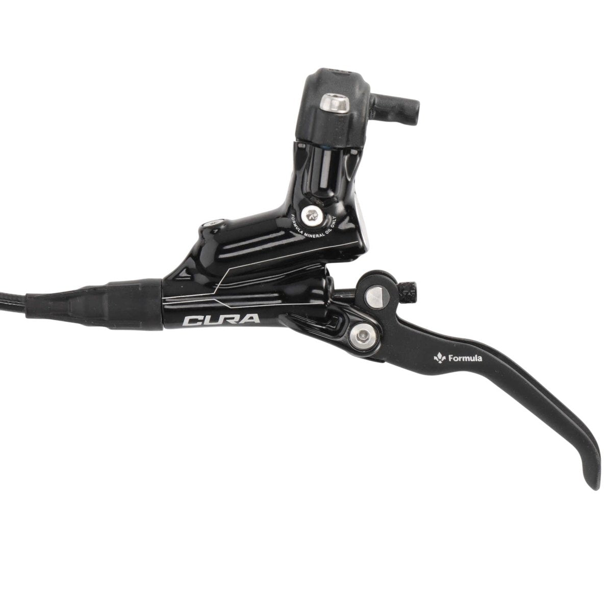Formula Cura Scheibenbremse vorne | 2 - Kolben | 950 mm Leitung | schwarz glänzend | inkl. Adapter für 203 mm Bremsscheibe - RAAAD.de