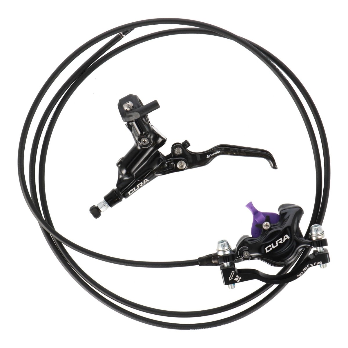 Formula Cura X Scheibenbremse Carbon Bremshebel 2 - Kolben schwarz (1750 mm Leitung) - RAAAD.de