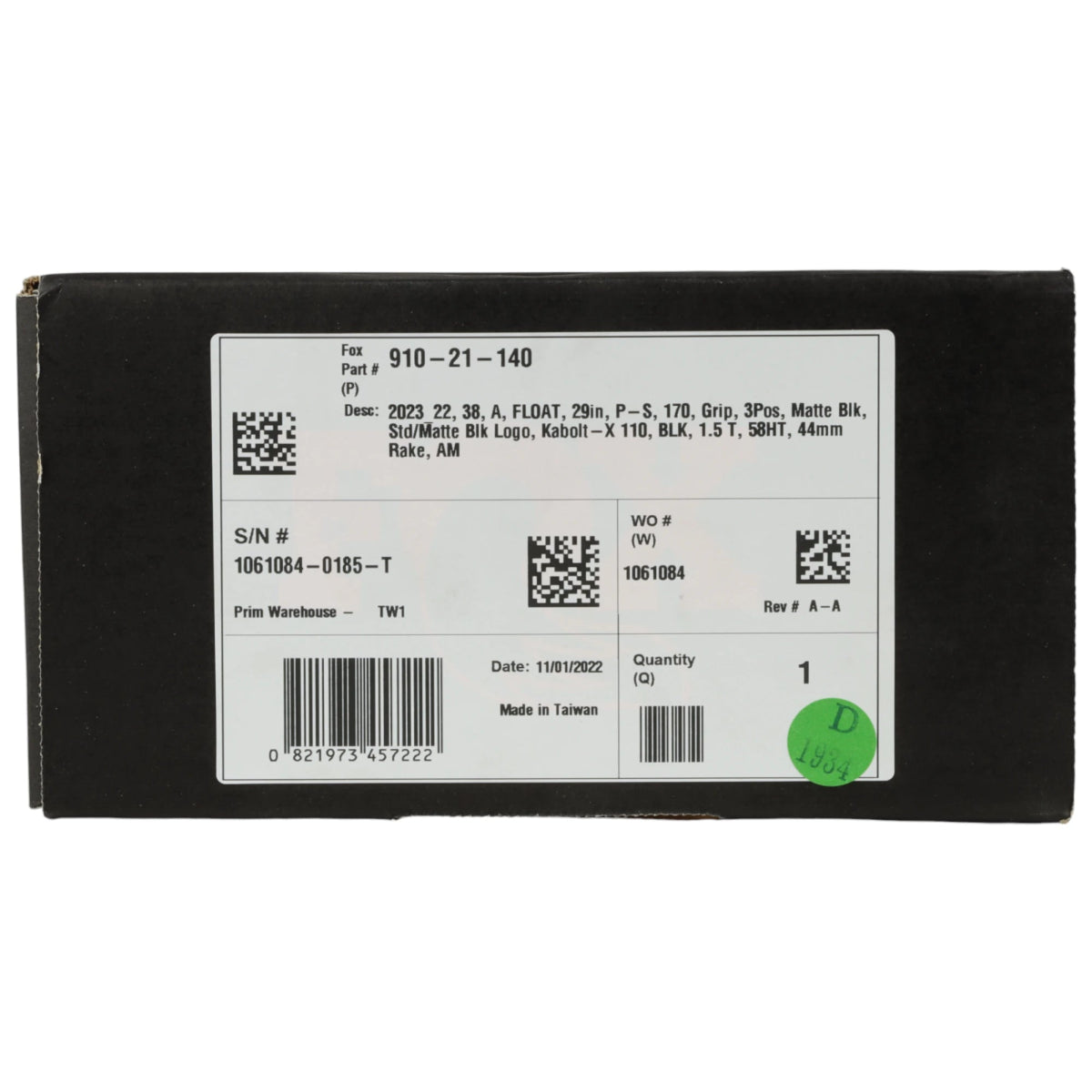 FOX Float 38 Performance 170 mm 29" Federgabel Boost Grip Kabolt - X - RAAAD.de