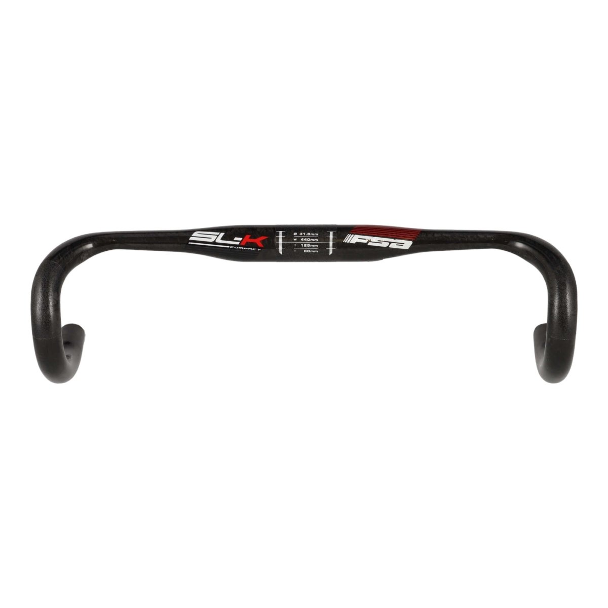 FSA SL - K Carbon Rennradlenker | 31,8 mm Klemmung | 440 mm Breite | schwarz/rot | Compact (B - Ware) - RAAAD.de