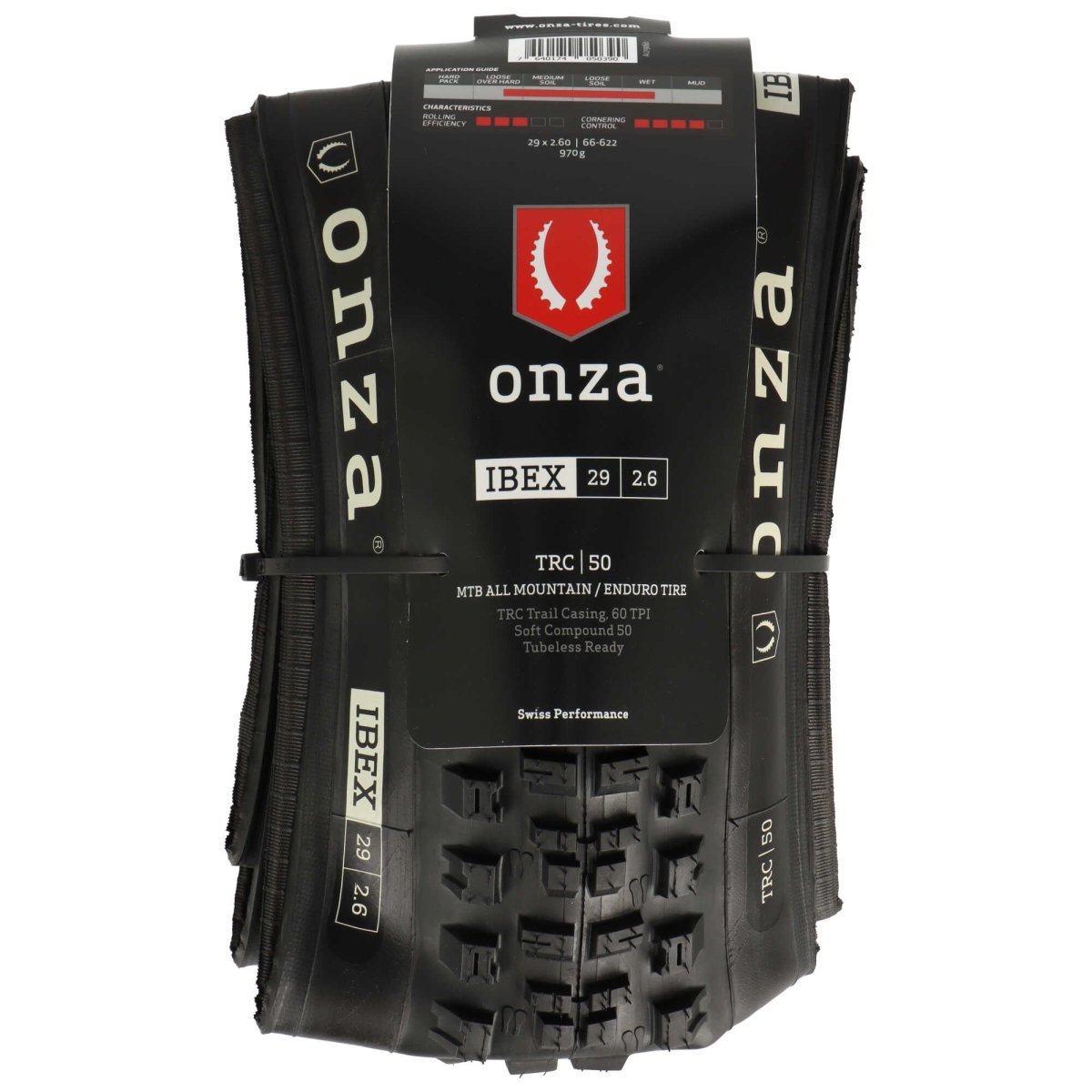 Onza Ibex 29 x 2,60" TRC 60TPI Soft Compound 50 Tubless Ready Faltreifen Schwarz - RAAAD.de