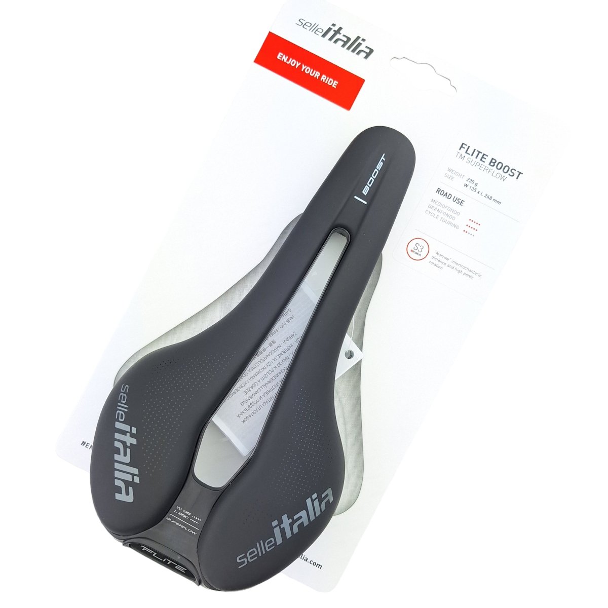 Selle Italia Sattel Flite Boost Superflow TM S3 schwarz - RAAAD.de
