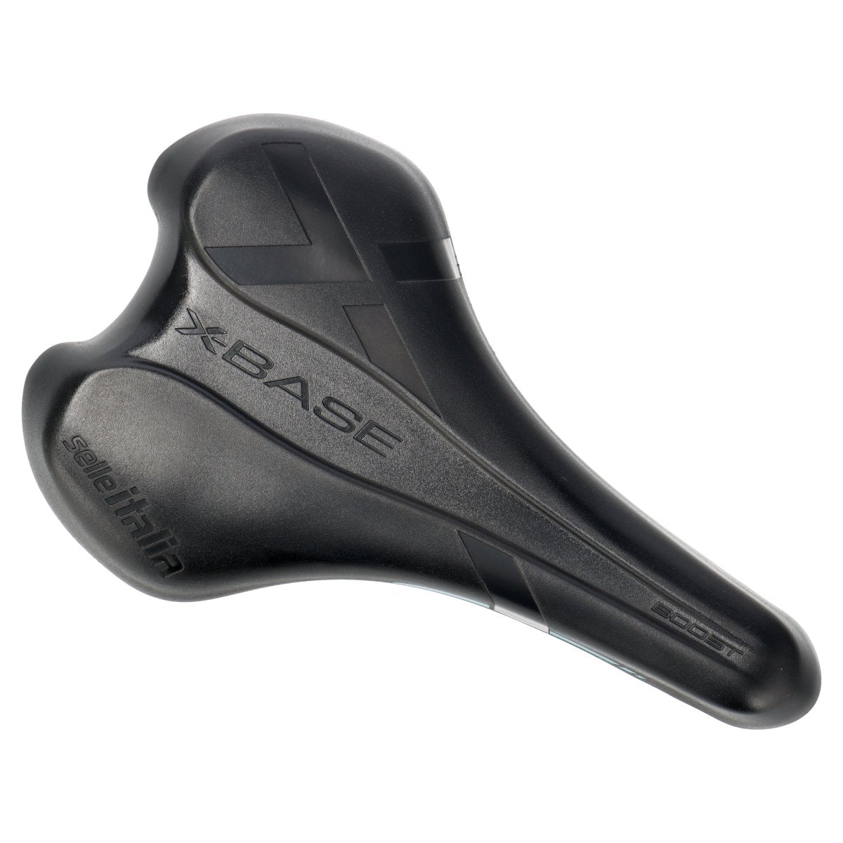 Selle Italia X - Base Boost Sattel | 150 x 245 mm | Stahlstreben | Mattschwarz Türkis | Rennrad / Gravel / MTB - RAAAD.de