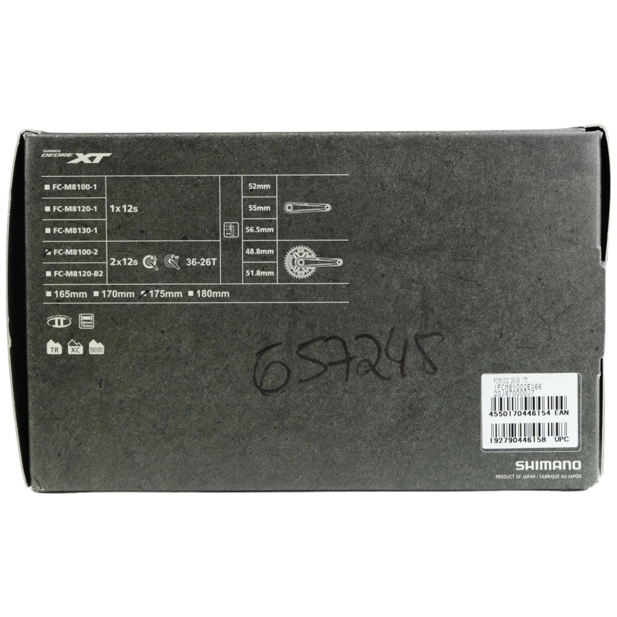 Shimano Deore XT Kurbel FC - M8100 - 2 175 mm 26/36T (2x12 - fach) - RAAAD.de