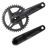 SRAM Rival Kurbel 1x12 - fach DUB Wide | 170 mm | Kettenblatt 40 Zähne | Rennrad / Gravel | schwarz - RAAAD.de