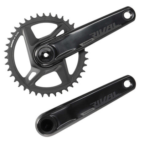 SRAM Rival Kurbel 1x12 - fach DUB Wide | 175 mm | Kettenblatt 40 Zähne | Rennrad / Gravel | schwarz - RAAAD.de