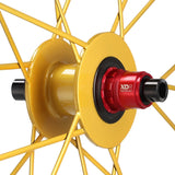 ZZYZX Laufradsatz 45 mm Aero | Tubular Schlauchreifen | 28" Disc | SRAM XDR Freilauf | Schwarz glänzend mit goldenen Speichen - RAAAD.de