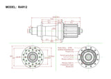 BITEX RAR12 Hinterradnabe Rennrad für Schnellspanner - RAAAD.de